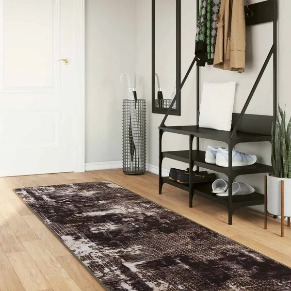 Passadeira MARSA Preto 100 x 450 cm Poliéster e PVC
