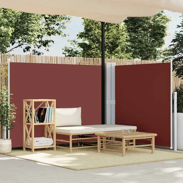 Toldo lateral retrátil 140x1000 cm castanho