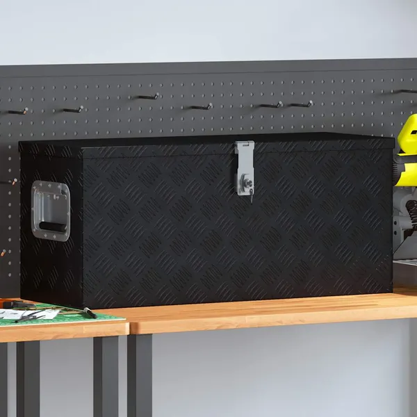 Caixa de alumínio 80x30x35 cm preto