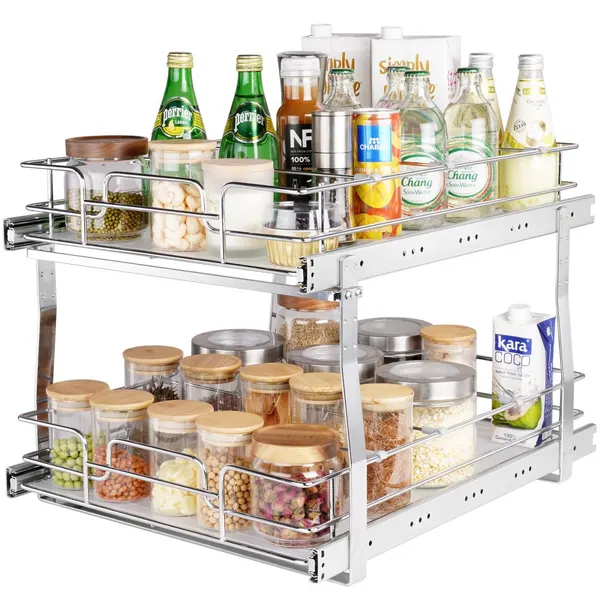 Organizador de armário deslizável 41 x 53,3 cm 2 níveis