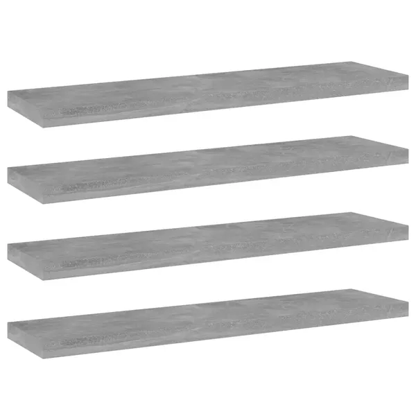 Prateleiras para estante 4 pcs 40x10x1,5cm contraplacado cinza