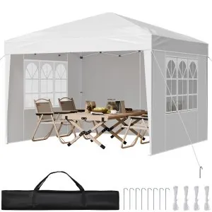 Tenda instantânea 2,95x2,95 m com 3 laterais