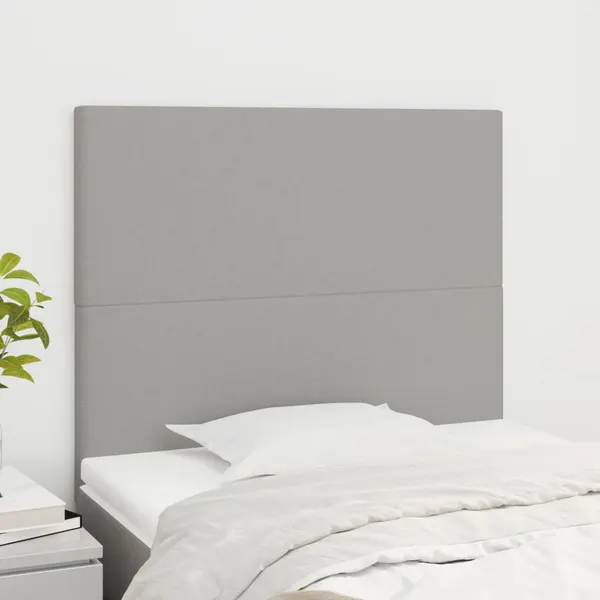 Cabeceira Cinza Claro 80x5x118/128 cm Tecido