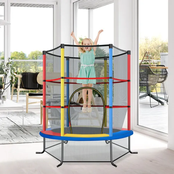 Trampolino per Bambini 165 cm con Rete di Sicurezza
