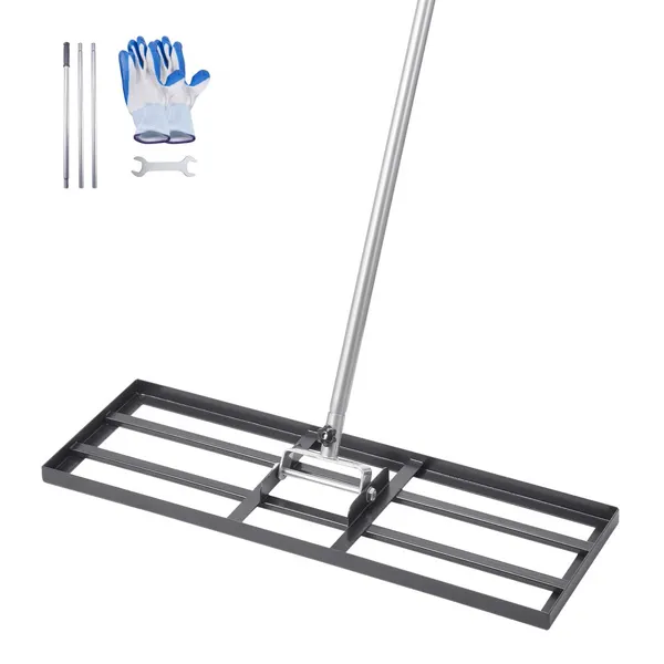 Rastelo nivelamento solo 83,9 pol 30x10 pol aço carbono