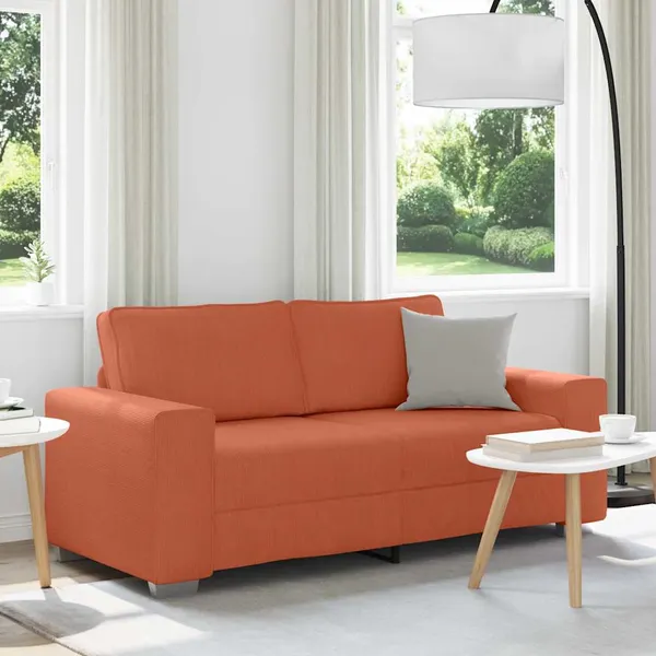Sofá-luvas 180x77x82 cm tecido corduroy laranja vermelho