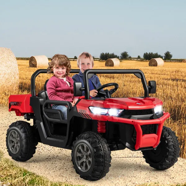 Camião Elétrico 2 Lugares para Crianças Tractor com Basculante Comando Distância 119x68x65cm