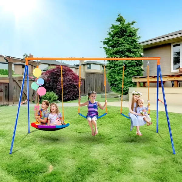 Balanço infantil 600 lbs A-frame com 3 assentos