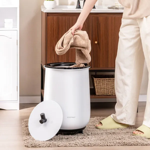 Aquecedor de Toalhas Cubo 23L com 3 Níveis de Temperatura e Temporizador 20/40/60/90 Min