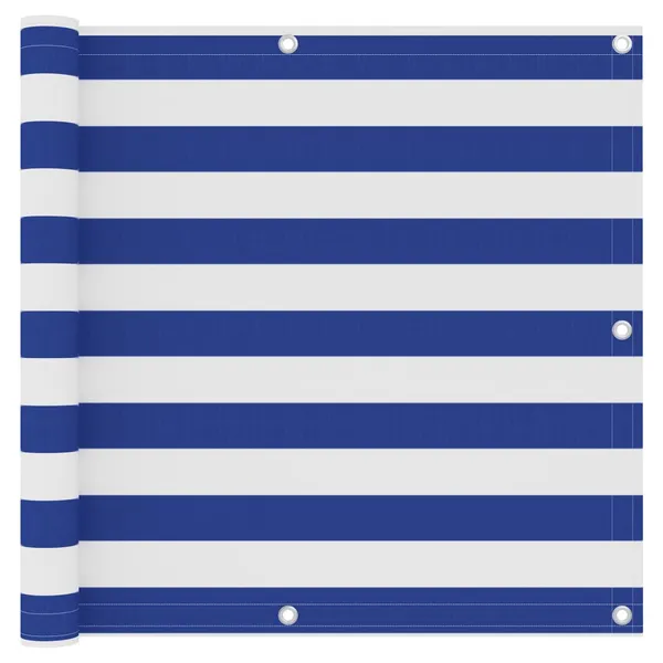 Tela de varanda 90x600 cm tecido Oxford branco e azul