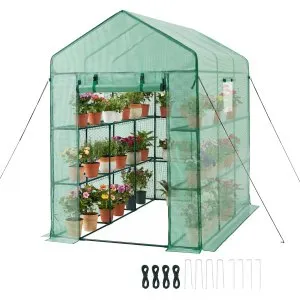 Estufa walk-in 137 x 206 x 196 cm com 14 prateleiras