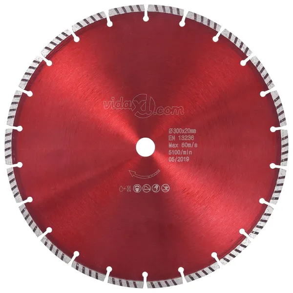 Disco de corte de diamante com aço turbo 300 mm