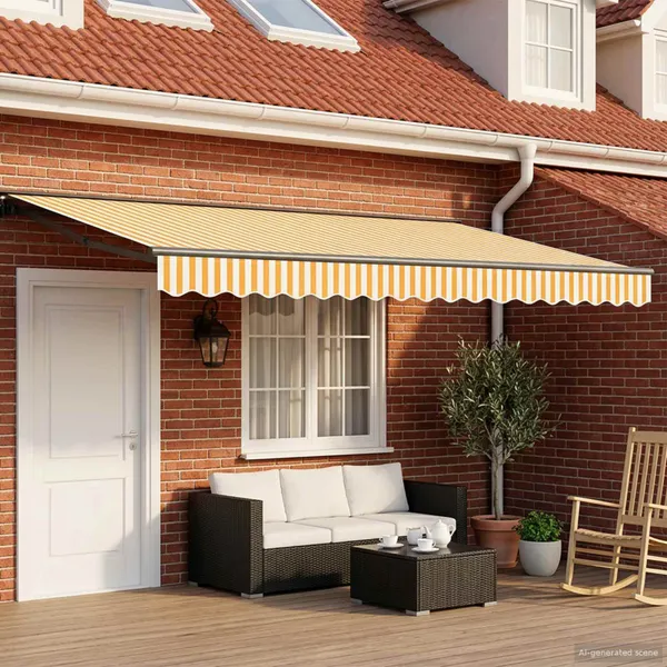 Estrutura de Toldo Manual com LEDs 5 x 3 m