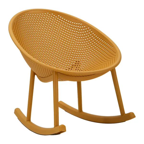 Silla Mecedora Ibiza Mostaza 66x88x80 cm (Altura del Asiento 38 cm)