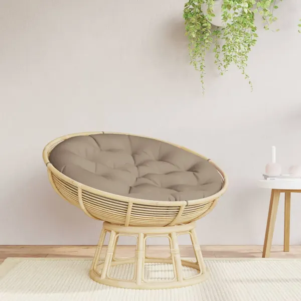 Almofadão redondo Ø 100 x11 cm tecido oxford cinza-acastanhado