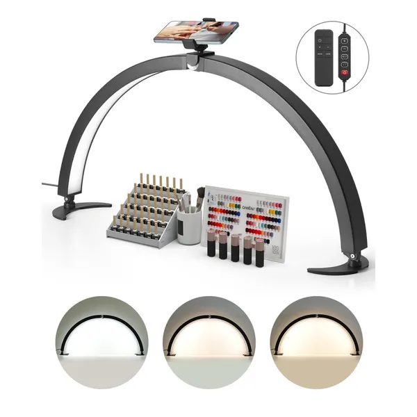 Candeeiro unhas 40W meia lua suporte telemóvel