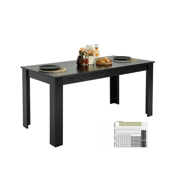 Mesa jantar retangular 63'' madeira 4-6 pessoas 330 lbs
