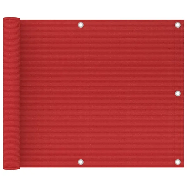 Tela de varanda 75x300 cm PEAD vermelho