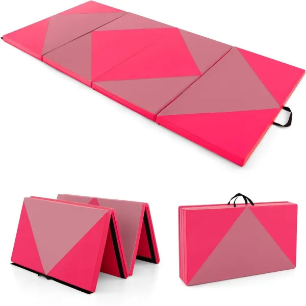 Tapis de Gymnastique Pliable Rembourrage Mousse EPE Fermetures 240x117cm