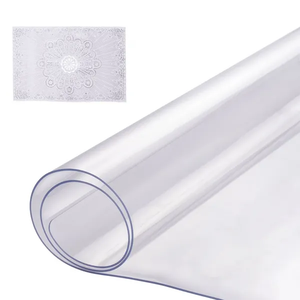 Protetor mesa PVC transparente 40,6x81,3 cm, 1,5 mm