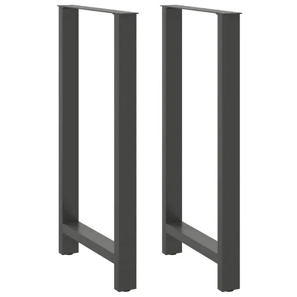 Pés para mesa de bar antracite 2 peças 60x(110-111) cm aço