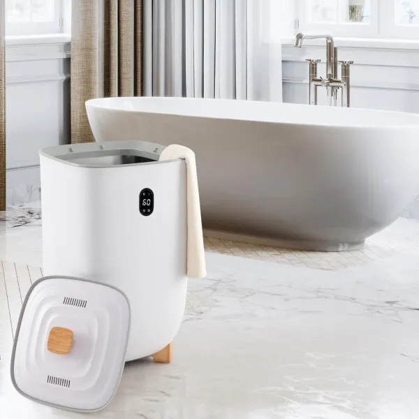 Aquecedor de Toalhas Eléctrico 35L com Temporizador 20-90 min e Secagem 2-5 horas