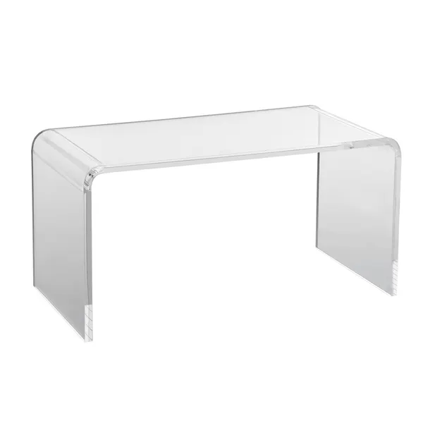 Mesa lateral acrílica transparente, 16,3 cm altura