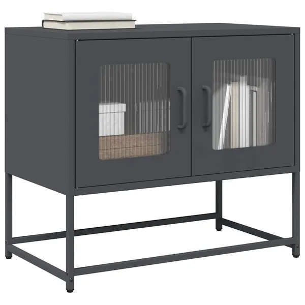 Móvel de TV 68x39x60,5 cm aço laminado a frio antracite