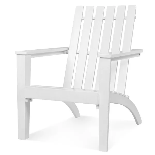 Chaise Adirondack en Bois d'Acacia Jardin Ergonomique avec Accoudoirs 69x73x85cm