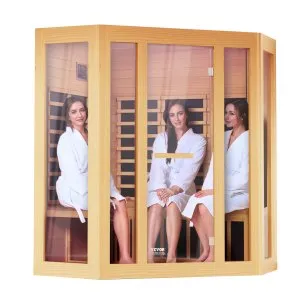 Sauna infravermelha 3-4 pessoas 2470W Bluetooth