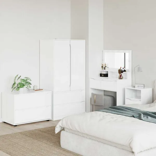 Armário de arrumação Branco Brilhante 80 x 48 x 57 cm