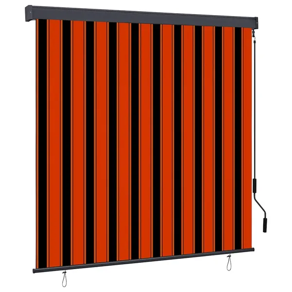Estores de rolo Laranja e Marrom 180 x 250 cm Tecido e Alumínio