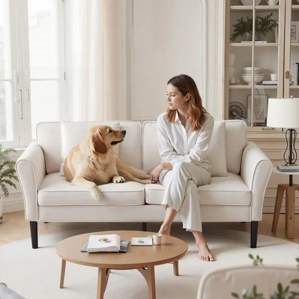 Sofá loveseat 176 cm veludo 2 lugares primavera sinuosa