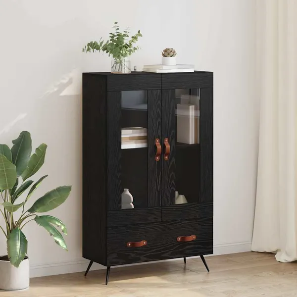 Buffê com gaveta Carvalho Preto 69,5 x 31 x 115 cm