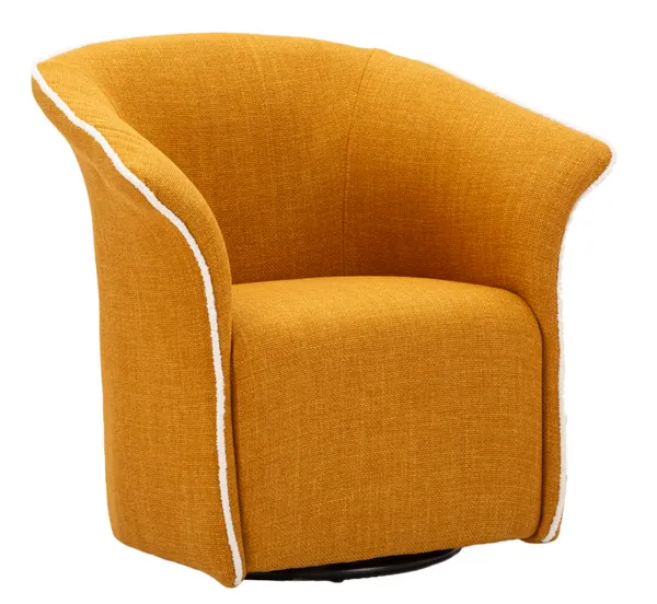 Sillón Giratorio Siena Mostaza 83,5x66x80 cm (Altura del Asiento 42 cm)