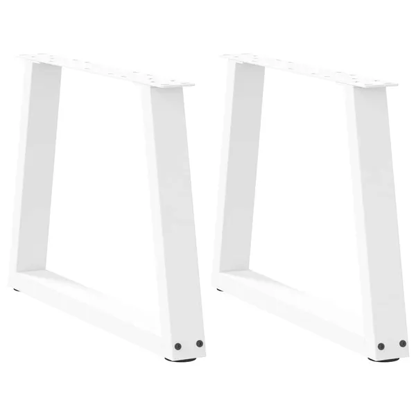 Pés para mesa de centro em V, 2 peças, branco, 50x (42-43,3) cm, aço