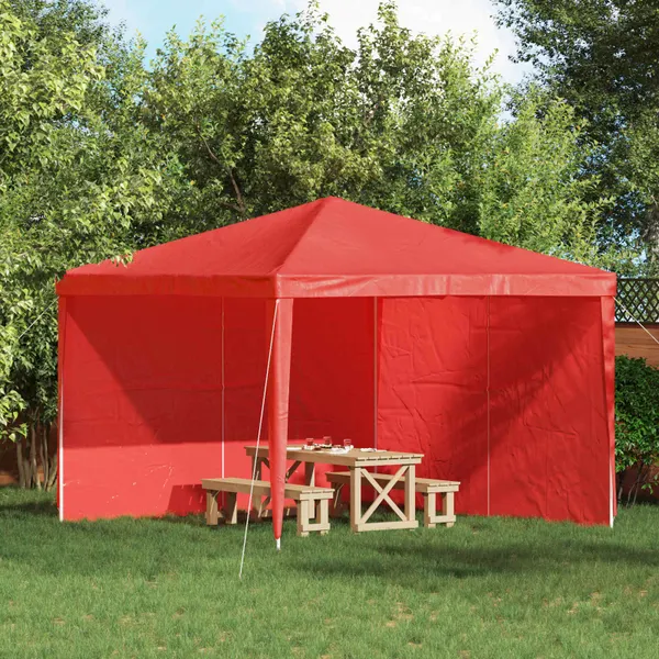 Lateral de Tenda para Festa 2 pcs Vermelho 300 x 195 cm