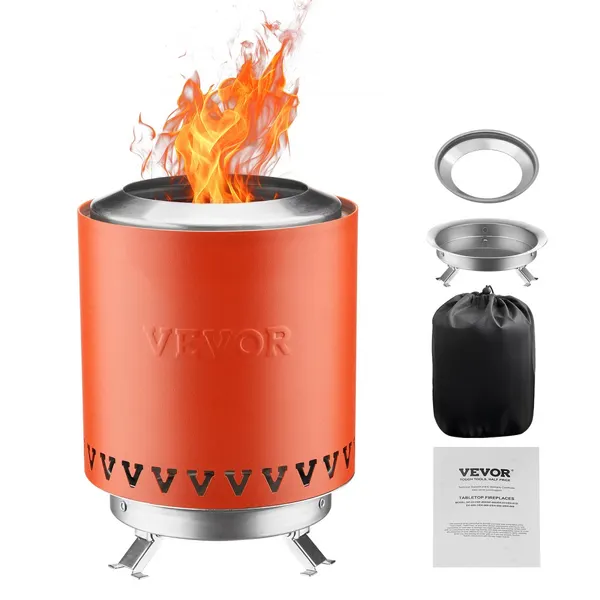 Lareira portátil 6 polegadas aço inox s'mores vermelho