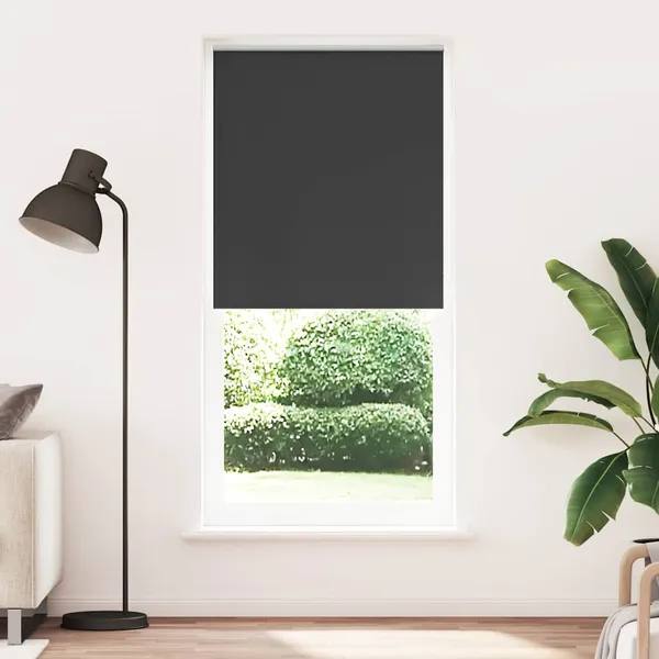 Cortina de rolo blackout, 104,4 x 230 cm, largura do tecido 100 cm, preta.