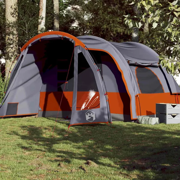 Tenda familiar para 6 pessoas impermeável cinza