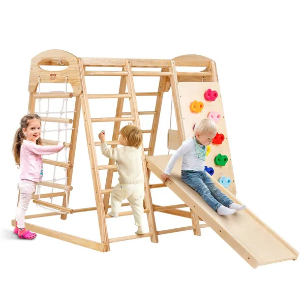 Parque toddler 7-em-1 madeira 120x147x142cm