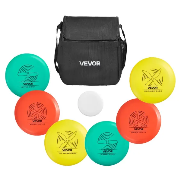 Conjunto disco golfe 6 discos iniciantes mochila