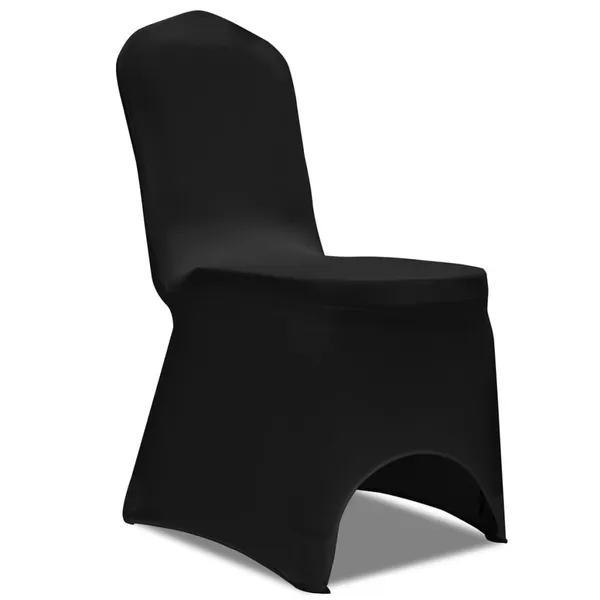 Funda de silla, elástica en negro, 50 piezas