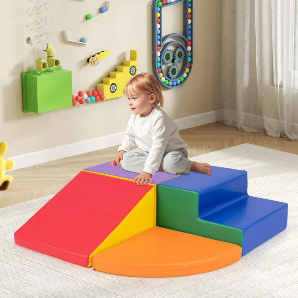 Jogo de Blocos de Espuma 4 Peças com Velcro para Trepar e Engatinhar