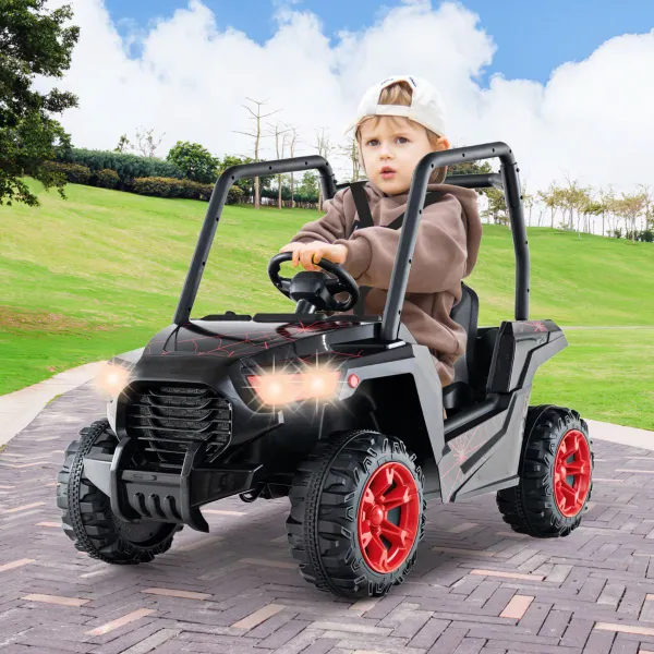 UTV pour Enfants Voiture Électrique 24V Télécommande 3 Vitesses Suspension