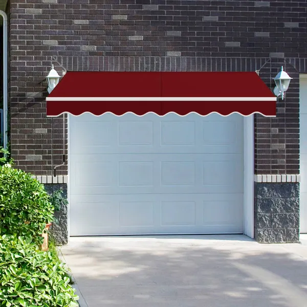 Toldo Retráctil 295 x 250 cm con Manivela Manual Marquesina para Pared Puerta Ventana