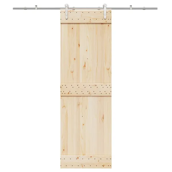 Kit ferragens p/ porta deslizante 200cm aço inoxidável prateado