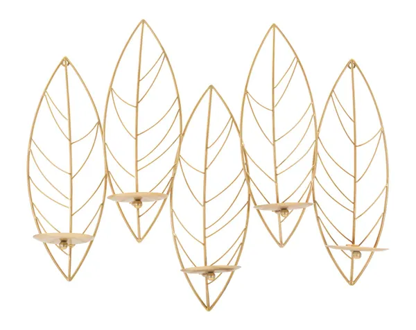 Porta-Velas Leaf de Parede 66x14x56 cm