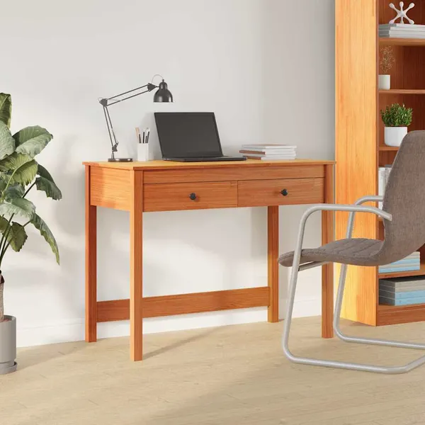 Mesa Max Marrom 100 x 50 x 78 cm Madeira de Pinheiro Sólida