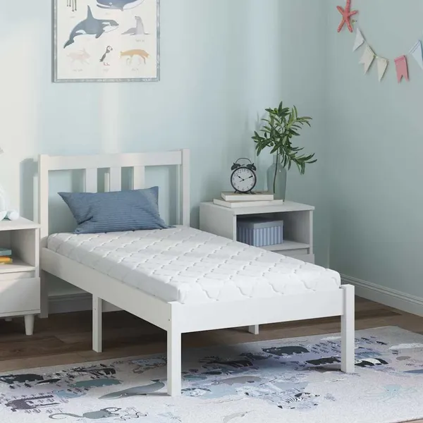 Colchão Branco 60 x 120 cm Tecido Jacquard